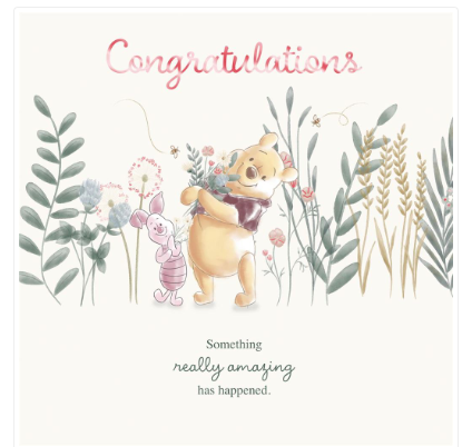 Winnie the Pooh Congratulations Card