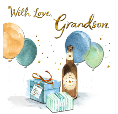 With Love Grandson Card