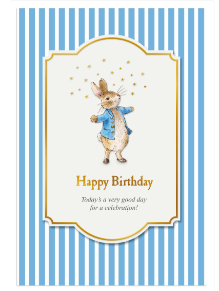 Beatrix Potter-Peter Rabbit Birthday Card