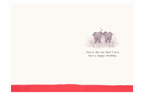 Husband Elephant Birthday Card