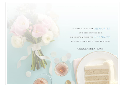 Wedding Day Cake Card