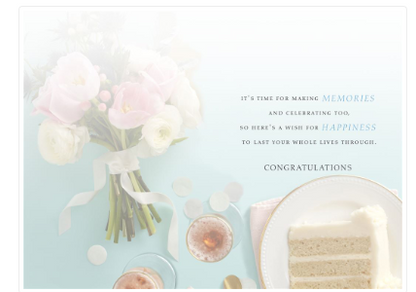 Wedding Day Cake Card