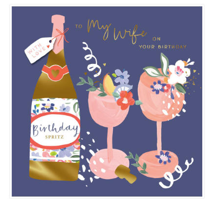 To my wife Birthday Card