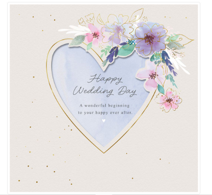Floral Heart Wedding Card