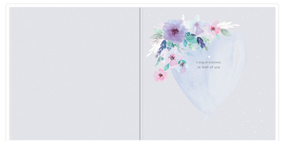 Floral Heart Wedding Card
