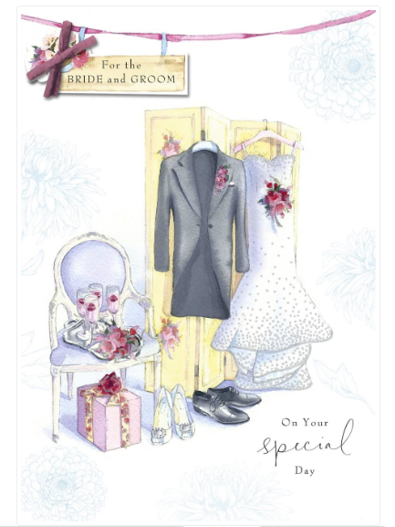 For the Bride and Groom Wedding Card