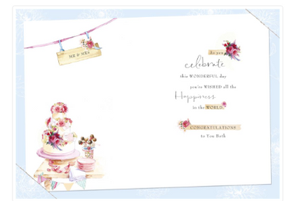 For the Bride and Groom Wedding Card