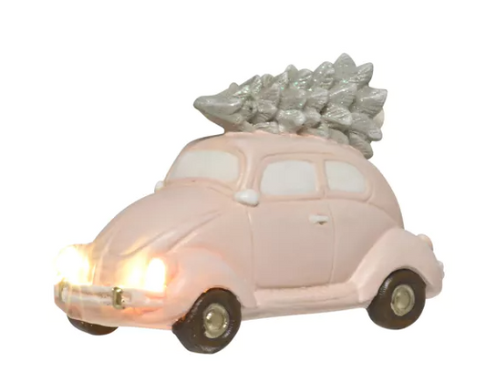 LED Car with Christmas Tree Ornament