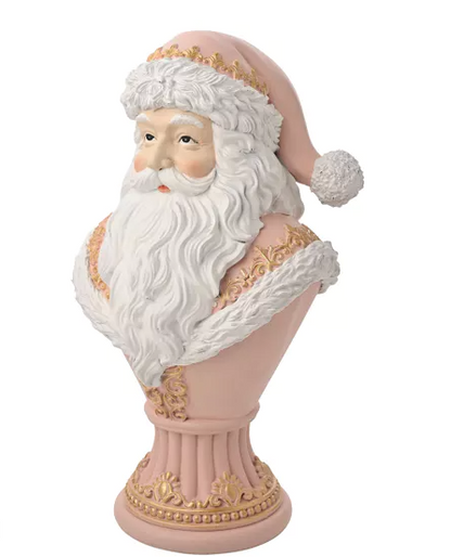 Pink Santa Bust Ornament