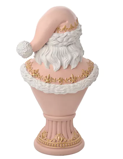 Pink Santa Bust Ornament
