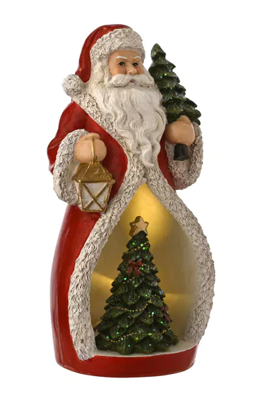 Regal Tidings Santa & Mini Tree with LED