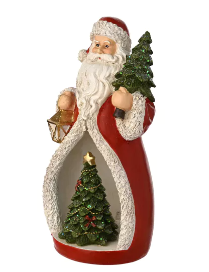 Regal Tidings Santa & Mini Tree with LED