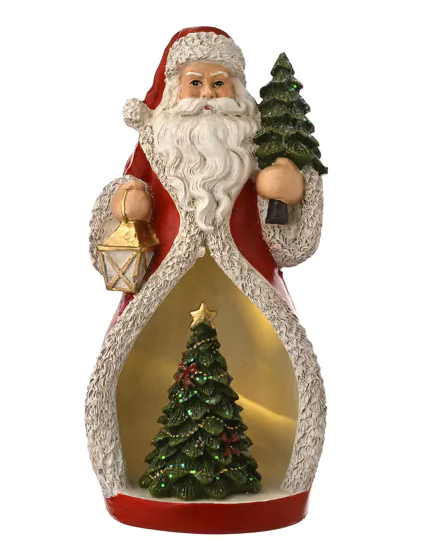 Regal Tidings Santa & Mini Tree with LED