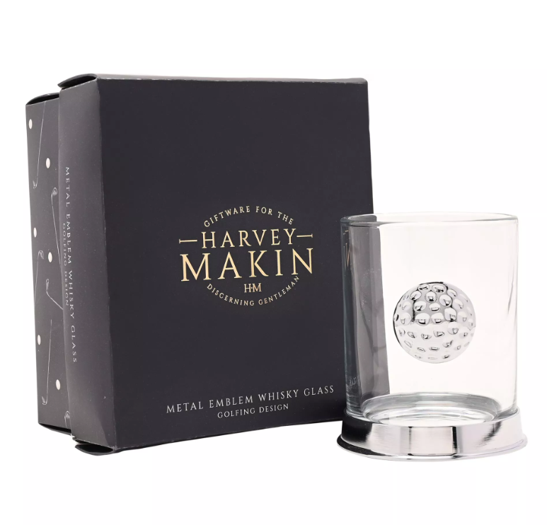 Harvey Makin Whisky Glass - Golf