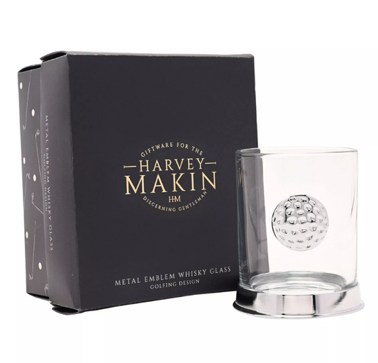 Harvey Makin Whisky Glass - Golf