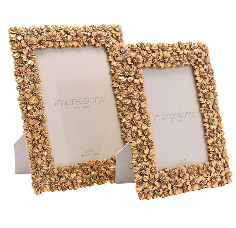 Flowers Design Resin Photo Frame