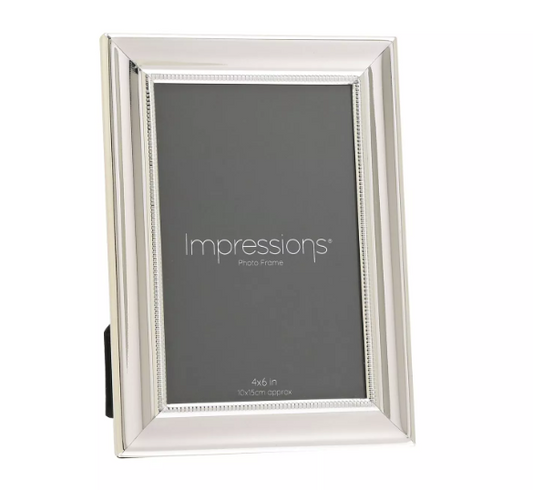 Impressions Silverplated Single Beaded Frame 4" x 6"