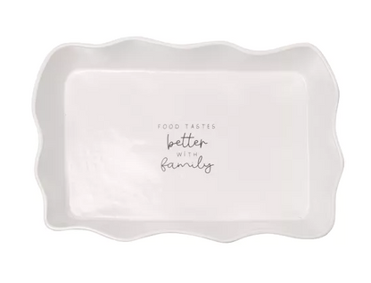 Moments Rectangular Scolloped Serving Dish - Family
