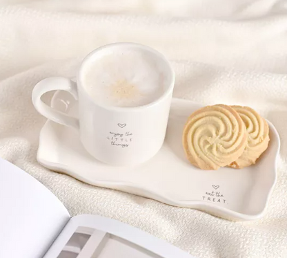 Moments Rectangular Plate with Mug - A Little Moment For You