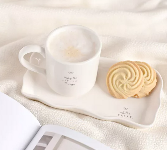 Moments Rectangular Plate with Mug - A Little Moment For You