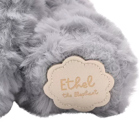 Ethel The Plush Sitting Grey Elephant 22 cm