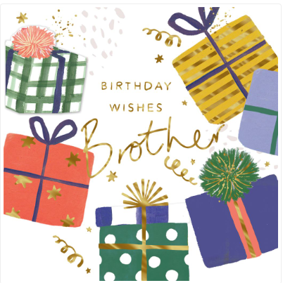 Brother Present Birthday Card