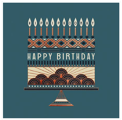 Bronze Happy Birthday Card