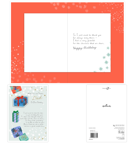 With Love and Thanks Dad Birthday Card