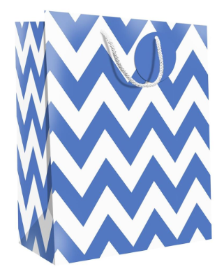 Small Blue ZigZag Gift Bag
