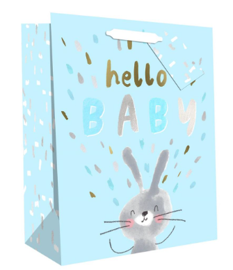 Hello Baby Blue Bunny Gift Bag
