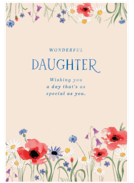 Wonderful Daughter Birthday Card