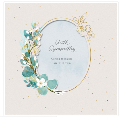 With Sympathy Gold Foil Card
