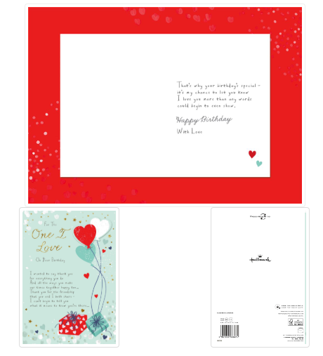 One I Love Birthday Card