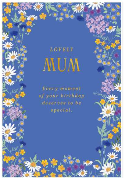 Lovely Mum Floral Birthday Card