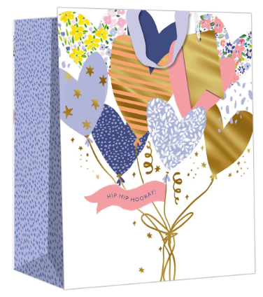 Heart Balloon Foil Gift Bag