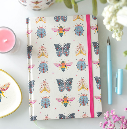 Floral Bug Print A5 Notebook