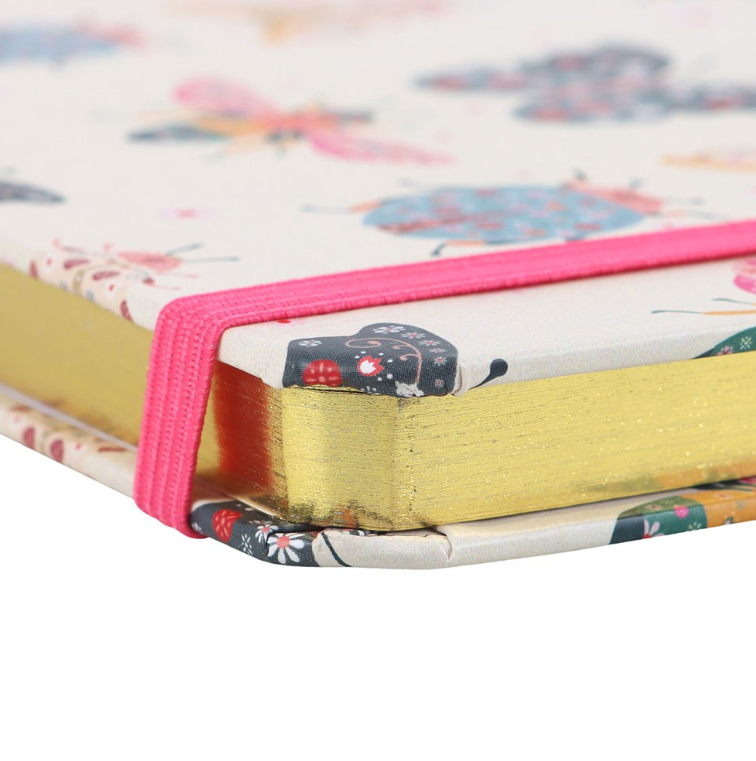 Floral Bug Print A5 Notebook