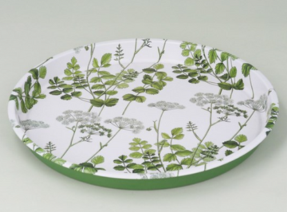 Gisela Graham - Metal Tray 33cm - Spring Hedgerow
