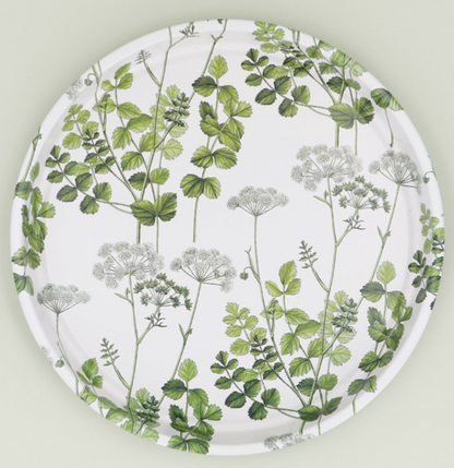 Gisela Graham - Metal Tray 33cm - Spring Hedgerow