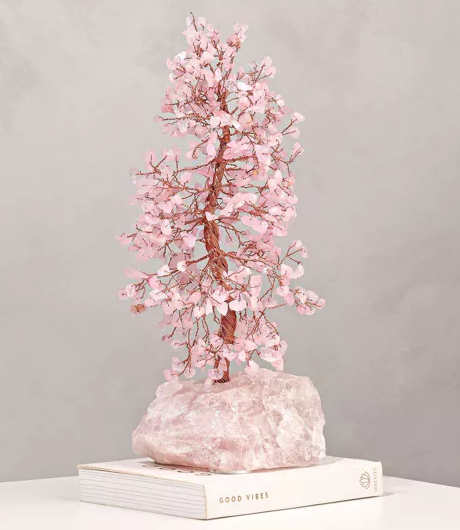Gemstone Tree Rose Quartz - Love Large