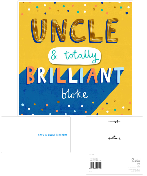 Uncle Birthday Card