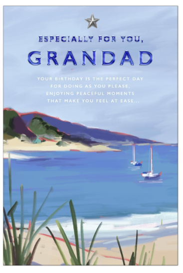 Grandad Nautical Beach Greeting Card