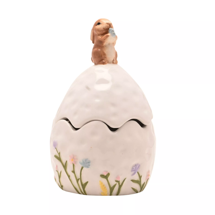 Bunny On Egg Trinket Box