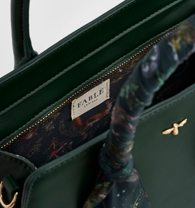 Fable Luxury Into the Woods Deep Green Handbag