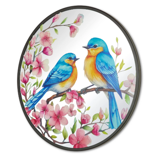 Bird With Blossom Garden Mirror