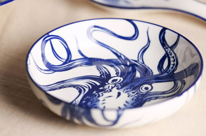 Hestia Salad Bowl Octopus Design 8.75"