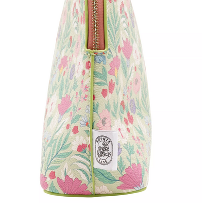 Sophia Lane Large Floral Make-Up Bag - Green