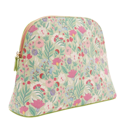 Sophia Lane Large Floral Make-Up Bag - Green