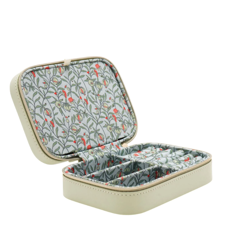 Sophia Lane Green Floral Jewellery Box