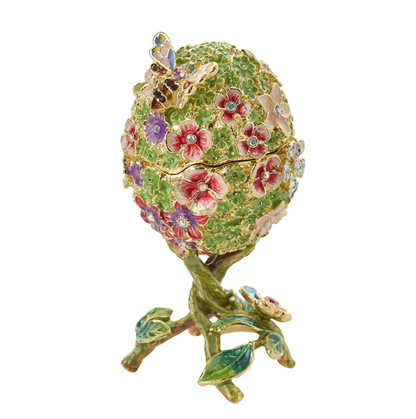 Treasured Trinkets - Floral Foiliage Egg